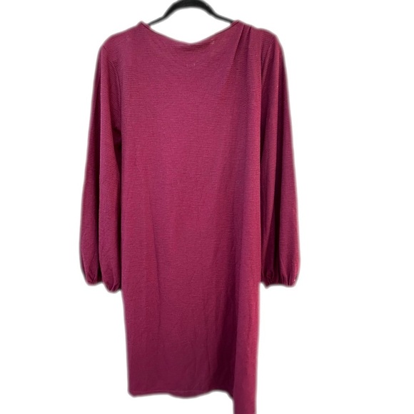 Lionstill Women's Elegant Long Sleeve Dress Casual Crew Neck Tie/Wine - Picture 11 of 12